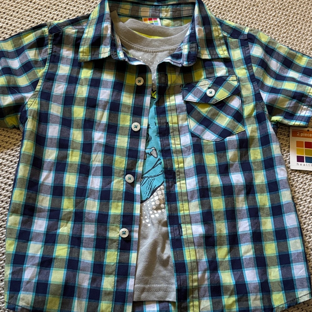 Shirt & tee toddler boys new size 4T healthtex hat 38-41.5” wt 34.5-38 lbs